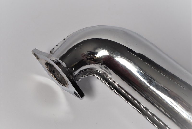 Tłumik wydechu, chrom, Jawa 50 typ 555 z uchwytem prostym-photo4