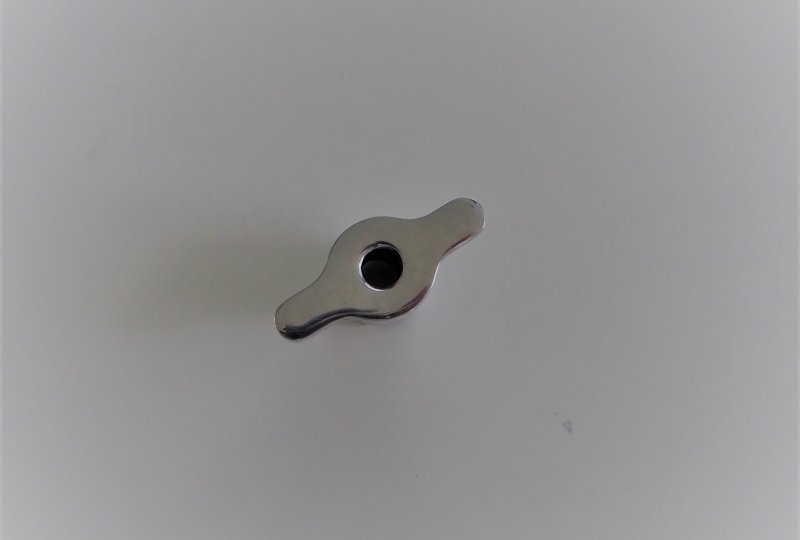 Nakrętka linki hamulca M6, aluminium, polerowana, Jawa, CZ 1956----photo3