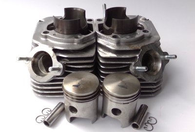 Cylindry, 58,00 mm, z zestawem tłoków, oryginał, Jawa 638-640