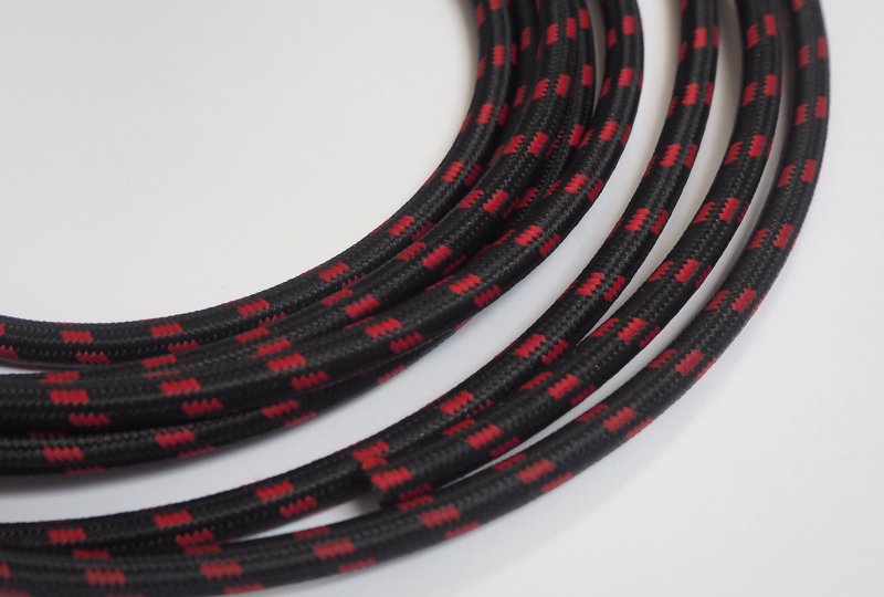 Kabel wysokiego napięcia, czarny z czerwonymi prążkami, 1m, Jawa, CZ-photo2