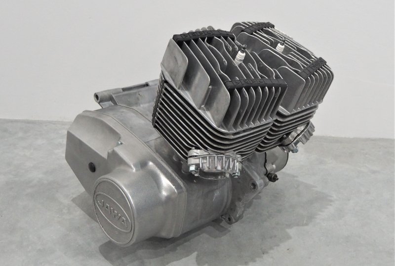 Silnik, kompletny, oryginał, z gaźnikiem i kopnikiem, bez zapłonu, Jawa 638/639/640-photo6