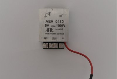 Regulator elektroniczny 6V/45-100 W + pol AEV 0430