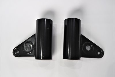 Uchwyty przedniej lampy, 2 sztuki, lewy + prawy, czarne, Jawa 638, 639