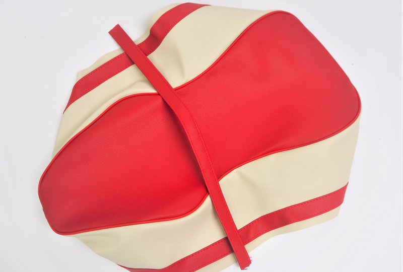 Pokrowiec na siedzenie gitara, czerwono-kremowy, Jawa, CZ-photo2