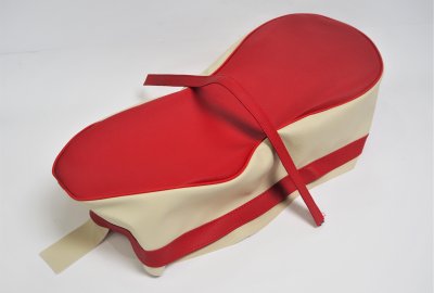 Pokrowiec na siedzenie gitara, czerwono-kremowy, Jawa, CZ