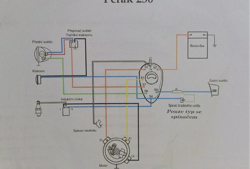 Instalacja elektryczna, główna, bez przełącznika, Jawa 250 Perak-photo4