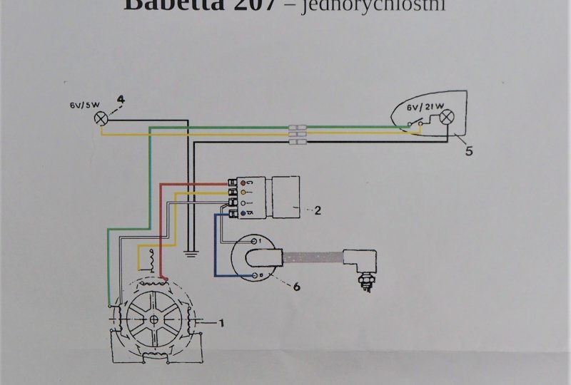 Instalacja elektryczna, główna, Jawa Babetta 207-photo3