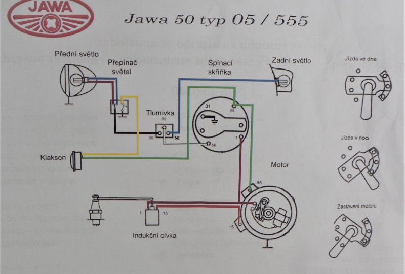 Instalacja elektryczna, główna, Jawa 50 typ 555-photo4