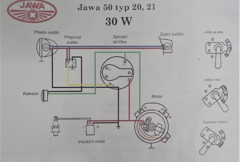 Instalacja elektryczna, 30 W, główna, Jawa 50 typ 20, 21-photo4
