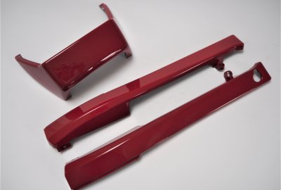 Osłony tylne, za siedzeniem, plastik, czerwone, Jawa 638-639