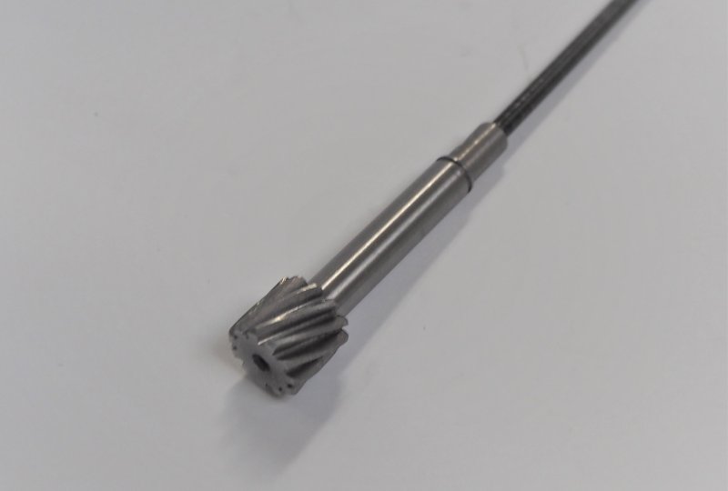Napęd licznika, 11 zębów, długość 218 mm, średnica 6 mm, Jawa 250 Kyvacka, Panelka-photo3