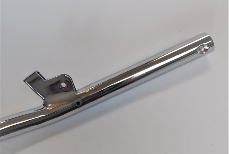 Kierownica bez wkładek na śruby nastawu, na manetkę z ssaniem, rowek 148 mm, chrom, Jawa Panelka-photo4
