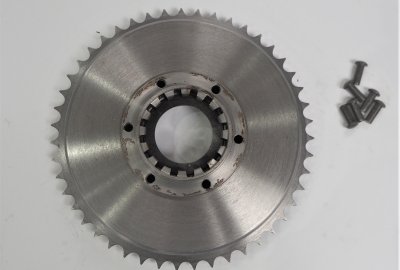 Bęben z zębatką koła 47z, tył, bez obróbki powierzchniowej, Jawa 250/350 Perak