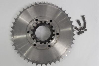 Bęben z zębatką koła 44z, tył, bez obróbki powierzchniowej, Jawa 250/350 Perak