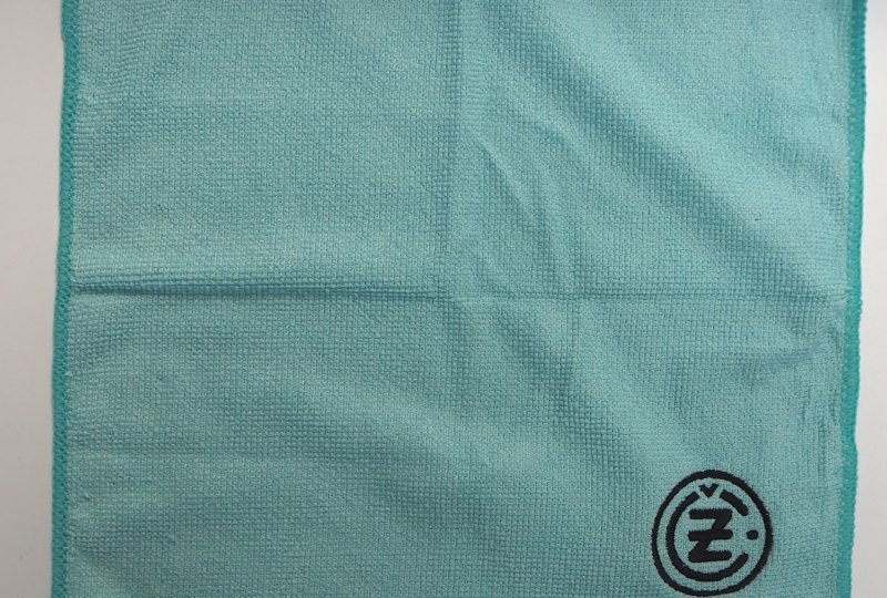 Ściereczka z mikrofibry, 30 X 30 cm, niebieska, logo CZ-photo2