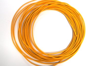 Kabel elektryczny w oplocie klejonym 1,5 mm, żółty jasny, 1m, Jawa, CZ