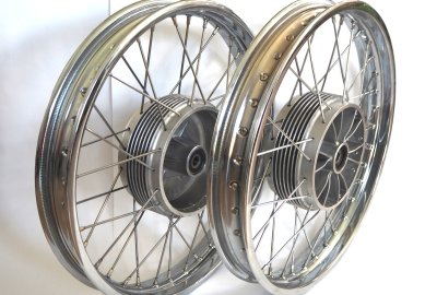 Koła - komplet, przednie, tylne, Jawa 350/634, 638, CZ 350/472