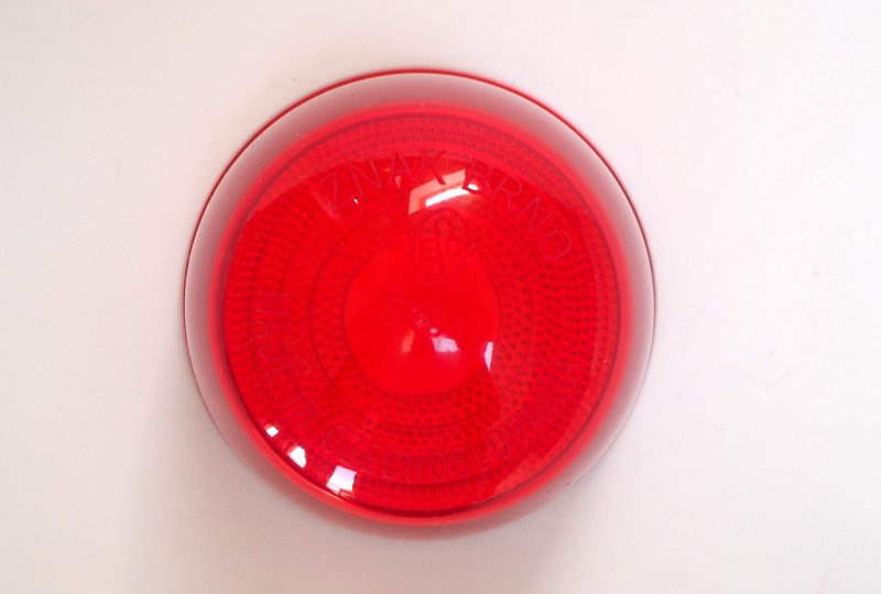 Szkło lampy, czerwone, ZNAK BRNO, CZ 471/472, VELOREX-photo3