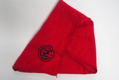 Ściereczka z mikrofibry, 30 X 30 cm, czerwona, logo CZ