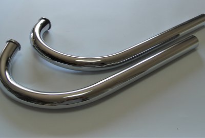 Kolanka wydechu długie do tłumików rybek Jawa 250 typ 353 Kyvacka