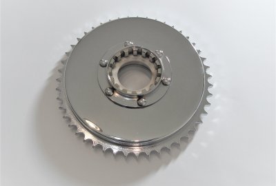 Bęben z zębatką koła, tył 47 z., chrom,  Jawa 250/350 Perak