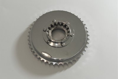 Bęben z zębatką koła, tył 44 z., chrom,  Jawa 250/350 Perak