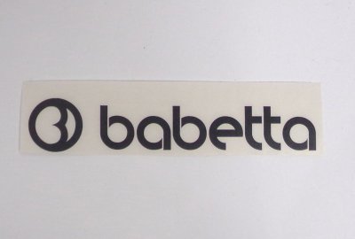 Naklejka BABETTA, 135x25mm, czarna, Jawa Babetta