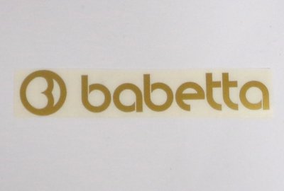 Naklejka BABETTA, 135x25mm, złota, Jawa Babetta