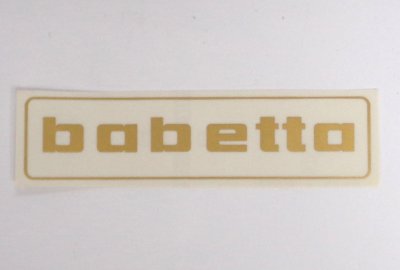 Naklejka BABETTA, 145x37mm, złota, Jawa Babetta