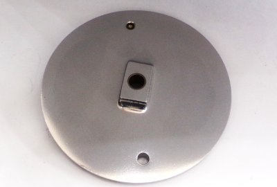 Pokrywa hamulca, przód, chemicznie polerowana, Jawa 500 OHC 00, 01