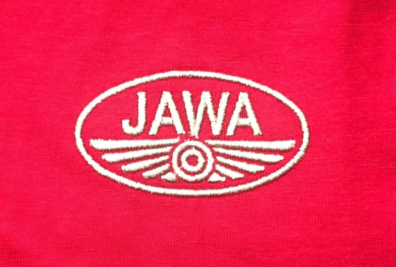 Koszulka czerwona z logo JAWA, rozmiar M-photo2