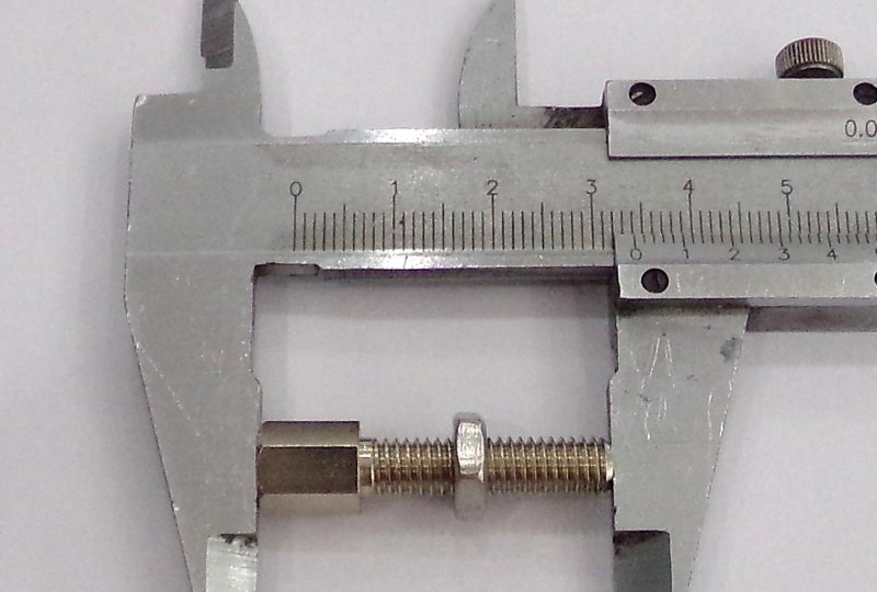 Śruba regulacji nastawu linki, nierdzewna, M6x34mm, Jawa, CZ-photo3