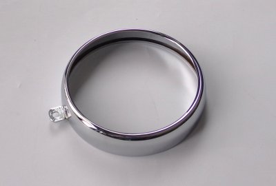 Ramka przedniej lampy, do szkła 122 mm, chrom, Jawa Robot, CZ 98