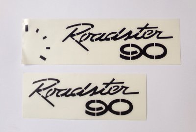Naklejki, czarne, 2 szt, Roadster 90