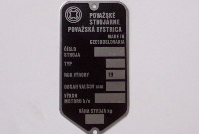 Tabliczka znamionowa, Jawa 90