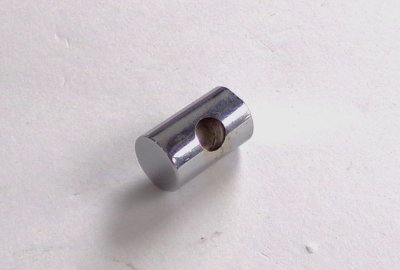 Przelotka na drut hamulca, pełna, 20x12 mm, otwór 6 mm, chrom, Jawa, CZ
