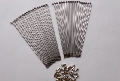 Szprychy + nyple, komplet 36 szt, M4 mm, tył, nierdzewne, Jawa Perak, Ogar