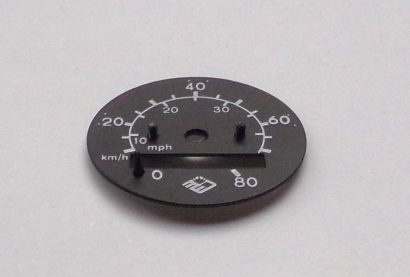 Cyferblat licznika 0-80 km/h, czarny, Jawa Babetta-photo2