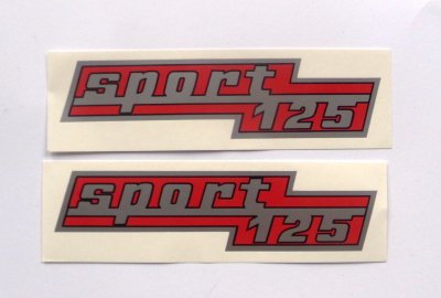 Naklejka CZ Sport 125, 133 x 33 mm, 2 sztuki, matowe