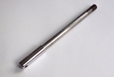 Ośka przedniego koła, 148 mm, chrom, Jawa 90