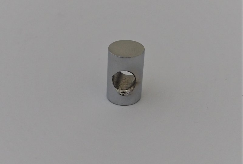 Przelotka na drut hamulca pełna 16x10mm, otwór 6mm, chrom, Jawa Perak, OHC-photo2