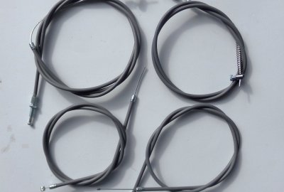 Komplet 4 linek, na rolgaz, szare, Jawa Babetta 206, 207