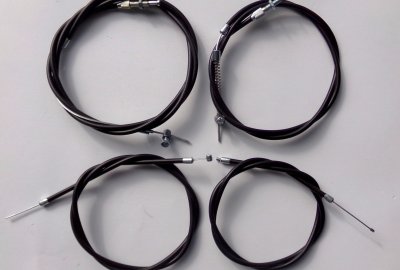 Komplet 4 linek, na rolgaz, czarne, Jawa Babetta 206, 207