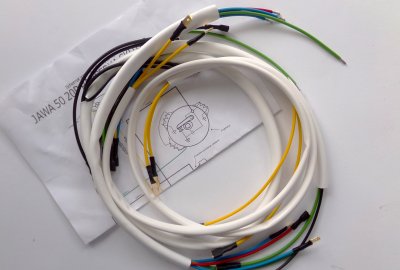 Instalacja elektryczna, kolor biały, Jawa 50 typ 20