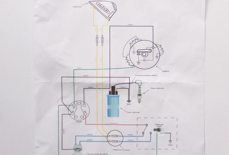 Instalacja elektryczna, kolor czerwony, Jawa 50 typ 20-photo4