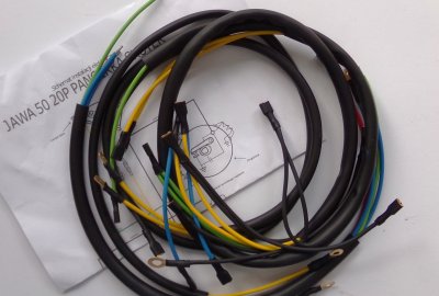 Instalacja elektryczna, kolor czarny, Jawa 50 typ 20