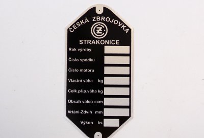 Tabliczka znamionowa, CZ 125 B/T