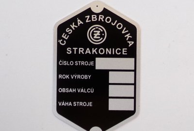 Tabliczka znamionowa, CZ 125/150 C