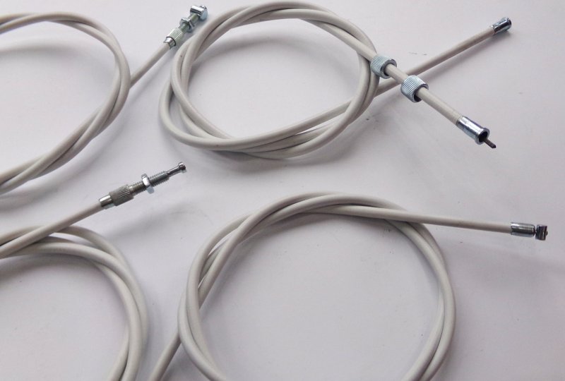 Komplet 5 linek, białe, Jawa 50 typ 21  wysoka kierownica-photo3