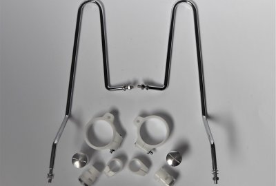 Komplet uchwytów przedniej szyby, Jawa 250/350 Kyvacka, Panelka